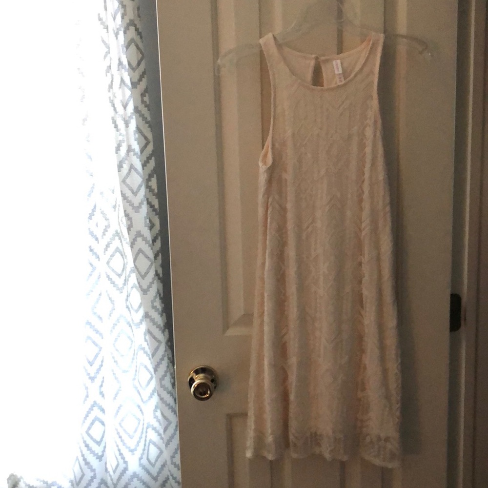 White patterned summer dress